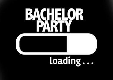 Bar Loading with the text: Bachelor Party clipart
