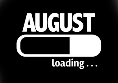 Bar Loading with the text: August clipart