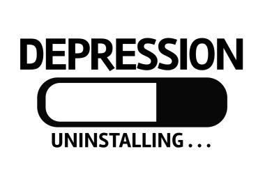 Bar kaldırma metin ile: depresyon