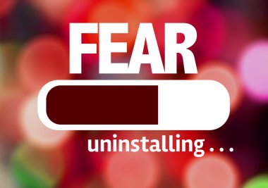Bar Uninstalling with the text: Fear clipart