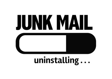 Bar Uninstalling with the text: Junk Email clipart