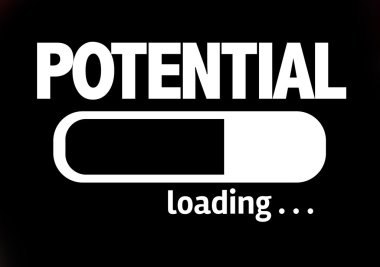Bar Loading with the text: Potential clipart