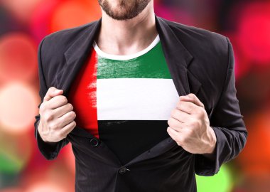 İşadamı germe takım elbise