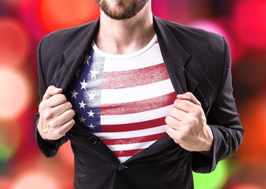 İşadamı germe takım elbise