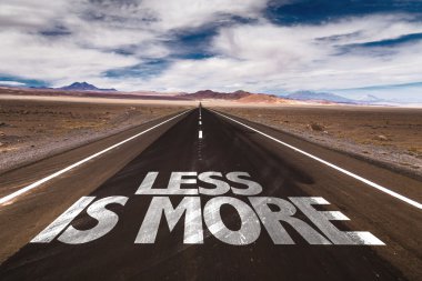 Less is More on desert road clipart