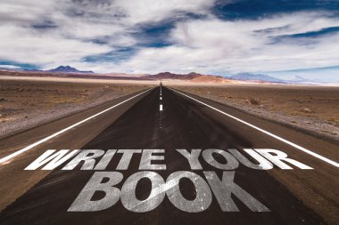 Write Your Book on desert road clipart