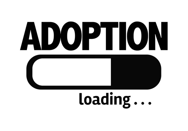 Bar Loading with the text: Adoption — Stock Photo, Image