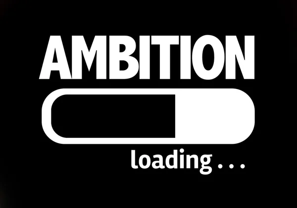 Bar Caricamento con il testo: Ambition — Foto Stock