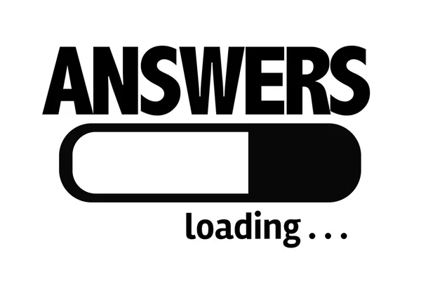 Bar Loading with the text: Answers — Stock Photo, Image