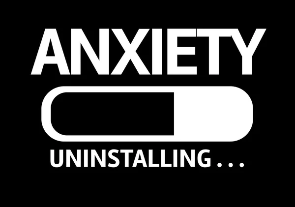 Bar Uninstalling with the text: Anxiety — Stock Photo, Image