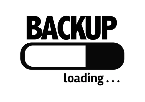 Bar laden met de tekst: back-up — Stockfoto