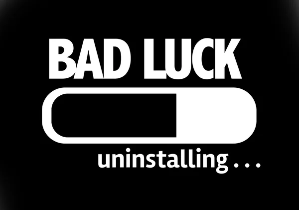 Bar Uninstalling with the text: Bad Luck — Stock Photo, Image