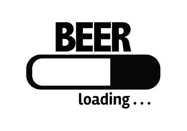 Barra Carregando com o texto: Cerveja — Fotografia de Stock