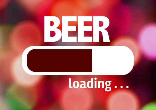 Φόρτωση μπαρ με το κείμενο: μπύρα — Φωτογραφία Αρχείου
