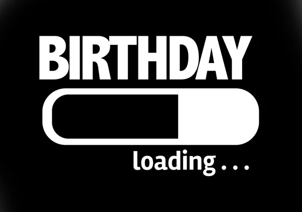 Bar Loading with the text: Birthday — Stock Photo, Image