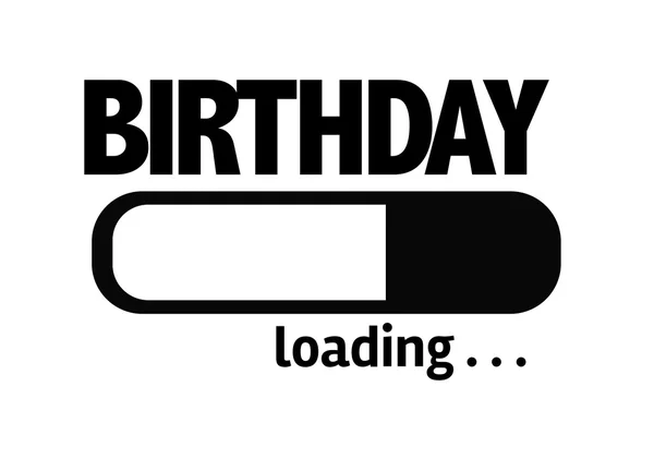 Bar Loading with the text: Birthday — Stock Photo, Image