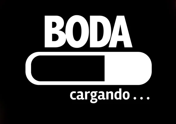 Bar Cargando con el texto: Boda — Foto de Stock