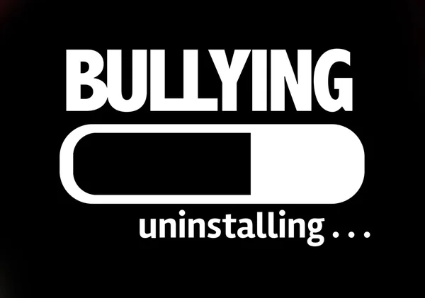 Bar Desinstalação com o texto: Bullying — Fotografia de Stock