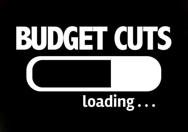 Bar Loading with the text: Budget Cuts — Stock Photo, Image
