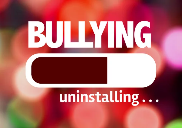 Bar Desinstalação com o texto: Bullying — Fotografia de Stock