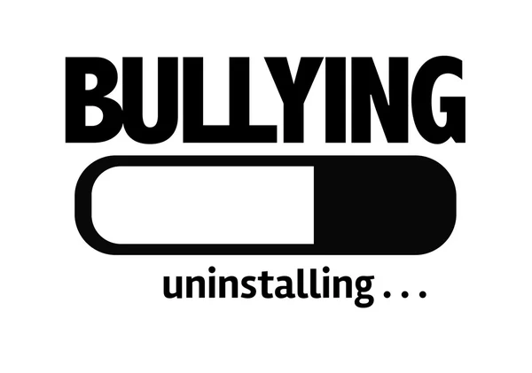 Bar Desinstalação com o texto: Bullying — Fotografia de Stock