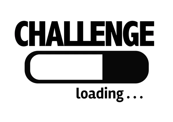 Bar Caricamento con il testo: Challenge — Foto Stock