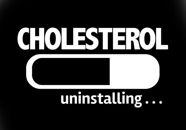 Balkenladen mit dem Text: Cholesterin — Stockfoto