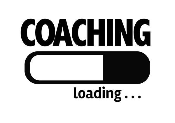 Barra de carga con el texto: Coaching — Foto de Stock