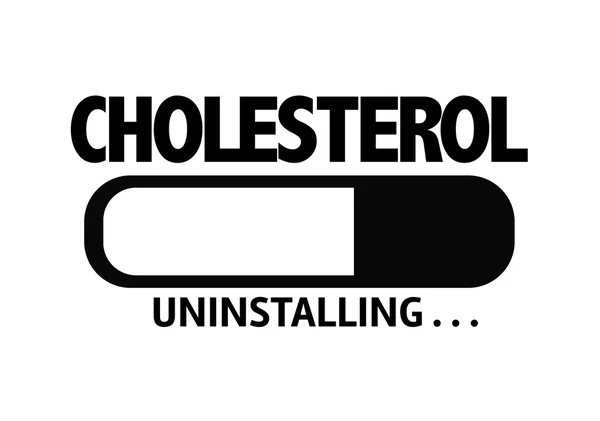 Balkenladen mit dem Text: Cholesterin — Stockfoto