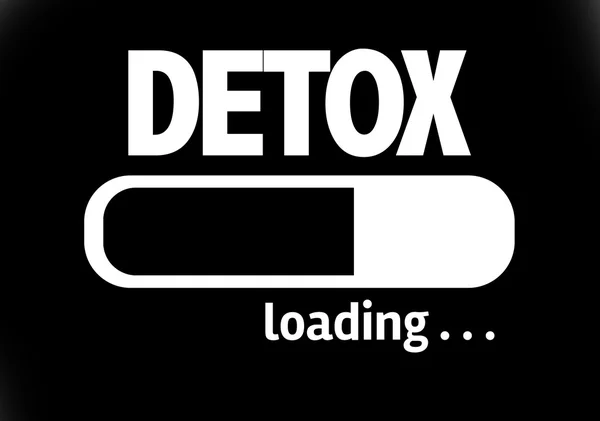 Barra Carregando com o texto: Detox — Fotografia de Stock