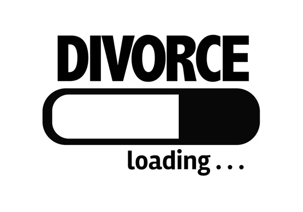 Bar Caricamento con il testo: Divorzio — Foto Stock