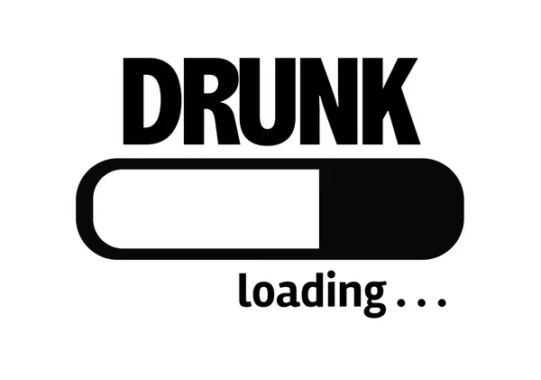 Bar Loading with the text: Drunk — Stock Photo, Image