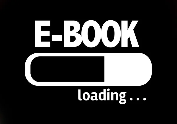 Pasek ładowania z tekstem: E-Book — Zdjęcie stockowe