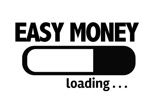 Bar Loading with the text: Easy Money — Stock Photo, Image