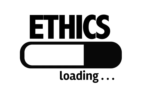 Balkenladen mit dem Text: Ethik — Stockfoto