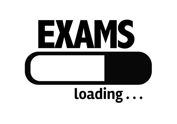 Bar Loading with the text: Exams — Stock Photo, Image