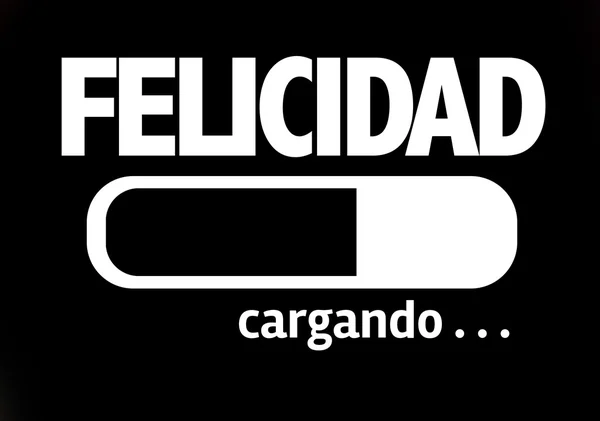 Bar Cargando con el texto: Felicidad —  Fotos de Stock