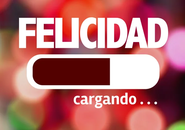 Bar Cargando con el texto: Felicidad — Foto de Stock