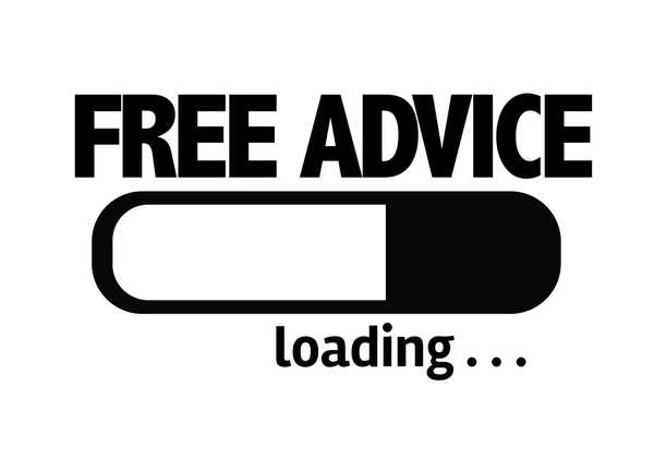Bar Cargando con el texto: Asesoramiento gratuito — Foto de Stock