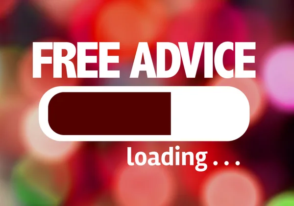 Barra Carregando com o texto: Free Advice — Fotografia de Stock