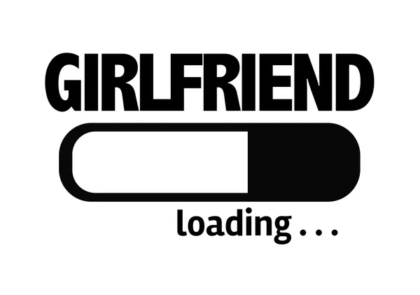Удаление панели с текстом: Girlfriend — стоковое фото