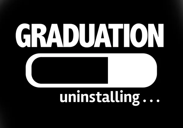 Bar Disinstallazione con il testo: Graduazione — Foto Stock