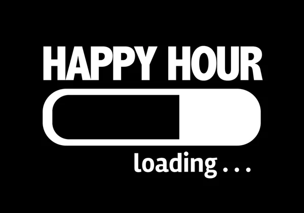 Bar laddar med texten: Happy Hour — Stockfoto