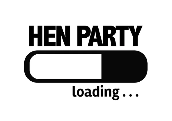 Bar Loading with the text: Hen Party — Stock Photo, Image