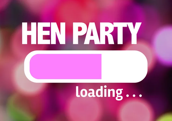 Načítání bar s textem: Hen Party — Stock fotografie