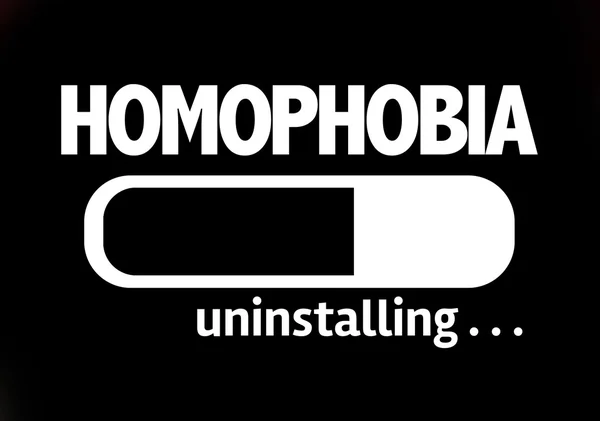 Bar mit dem Text: Homophobie — Stockfoto