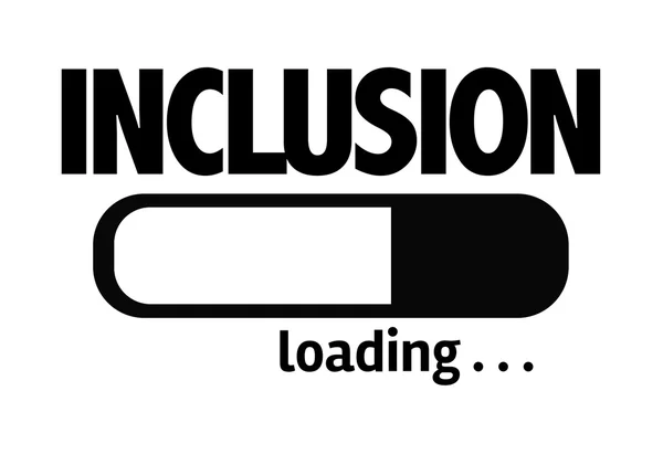 Bar Cargando con el texto: Inclusión — Foto de Stock