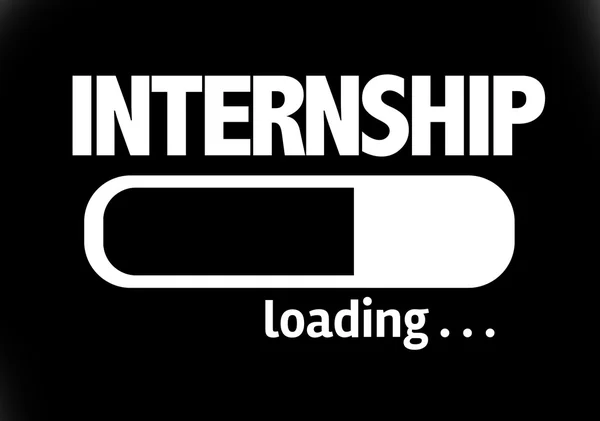 Bar Loading with the text: Internship — Stock Photo, Image