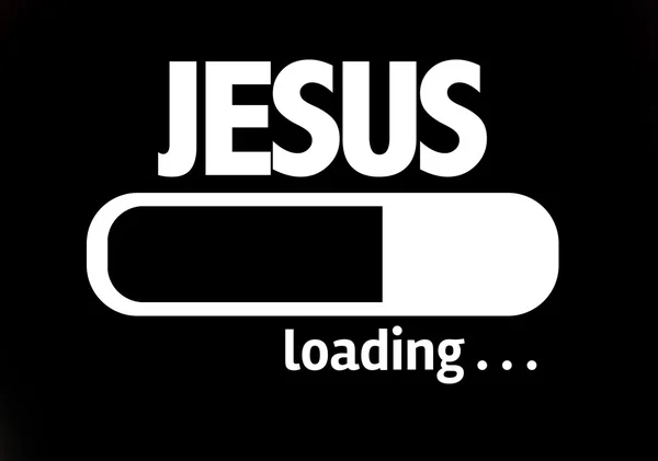 Bar Loading with the text: Jesus — Stock Photo, Image