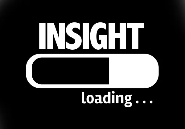 Načítání bar s textem: Insight — Stock fotografie